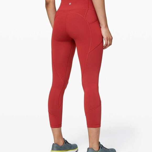 Lululemon All the Right Places Crop II 23" Cayenne Burnt Orange Leggings Capri 4 - Picture 1 of 5
